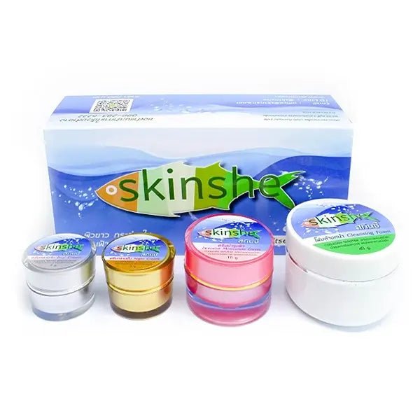 Skinshe Gift Set Cream Facial Skincare Kit Cleansing Foam Day Night Moisturizer