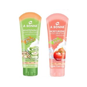 A BONNE’ Moisturizing & Whitening Shower Cream Scrub Set Tomato & Milk Tamarind & Aloe Vera
