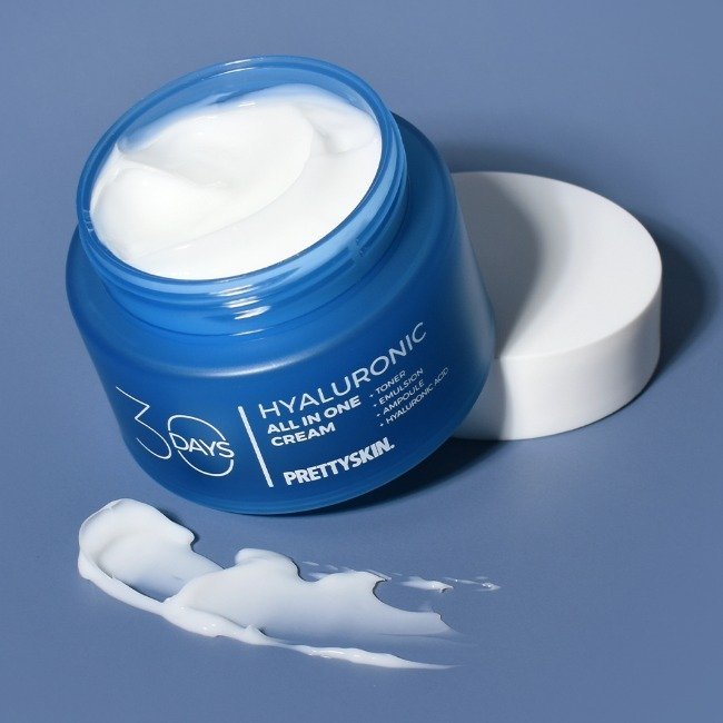 PRETTYSKIN 30 Days All-in-One Hyaluronic Cream 100ml - Image 3