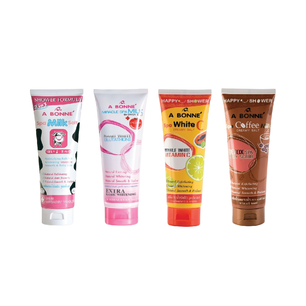A BONNE’ Spa Milk Salt Shower Formula Exfoliating Body Scrub Bath